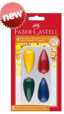 Мелки Faber-Castell для дошкольного возраста, 4 цветов, в блистере