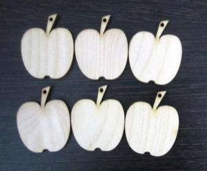 Деревянная заготовка для декорирования DECORITON 2*0,3см "Яблочки" 2см, фанера 0,3см, в упаковке 5шт.