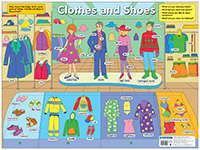 Одежда и обувь. Clothes and Shoes. Наглядное пособие по английскому языку для начальной школы