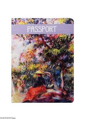 Обложка для паспорта Пьер Огюст Ренуар Пейзаж с женщиной (блистер) 9*13см