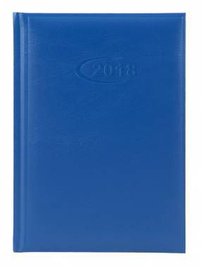 Ежедневник, Letts A5 на 2018г. Commercial diary искусст. кожа, белые страницы, синий