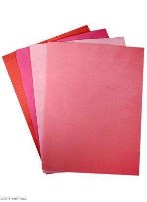Набор листов фетр (А4) (4 шт) оттенки розового) (11-ChnArts (Hunan)-J13)