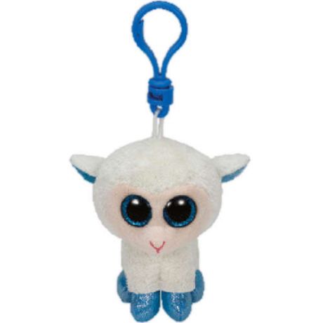 Мягкая игрушка Beanie Boos Овечка (белая с голубыми копытцами), 12см