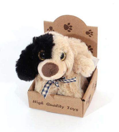Мягкая игрушка Собачка с блестящими глазками с бантом 12-01570-dog