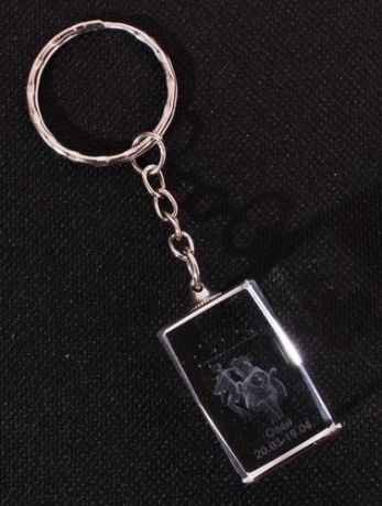 Сувенир, Брелок-стеклянный куб Знаки зодиака, 2х3 см Овен НУ-8500