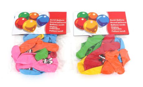 Набор шаров Смайлы Цветные 10шт в упаковке с хедером 12-1238A-S7