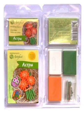 Набор пластики с фурнитурой и инструкцией Коллекция Цветы. Астры