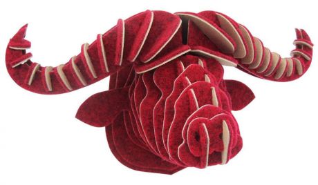 3D конструктор, Green Planet Голова африканского буйвола КВ Красный