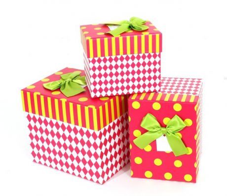 Коробка подарочная Party 17*13.5*15см, декор.бант, картон, Хансибэг