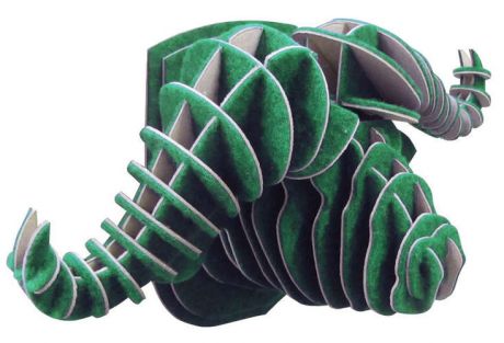 3D конструктор, Green Planet Голова африканского буйвола КВ Зеленый