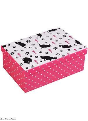 Коробка подарочная Кошки и горошки 17*11*7.5см, картон, Kairui 13-Kairui-HZ-KR1671-4 S