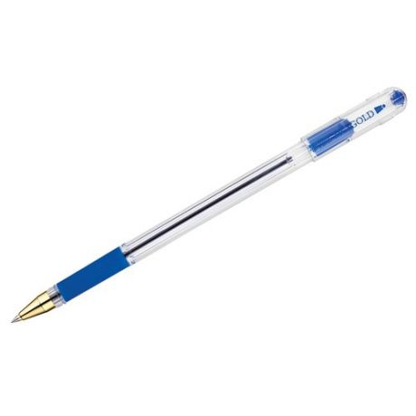 Ручка шариковая, MunHwa MC Gold синяя, 1,0мм, грип