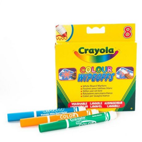 Набор фломастеров, Crayola "8 цветов радуги" для доски(маркеры) коробка с европодвесом 8223