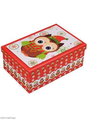 Коробка подарочная Сова в колпаке 21*14*8.5см, картон, Kairui 13-Kairui-HZ-386L