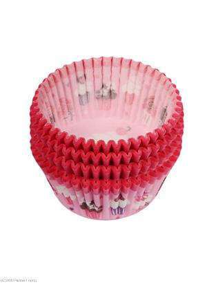 Форма под кекс пироженное вишинка на розовом (100шт/туб) (11-01553-L16)