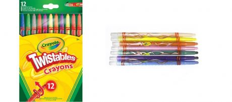 Набор выкручивающихся восковых мелков, Crayola 12цв., коробка с европодвесом 52-8530