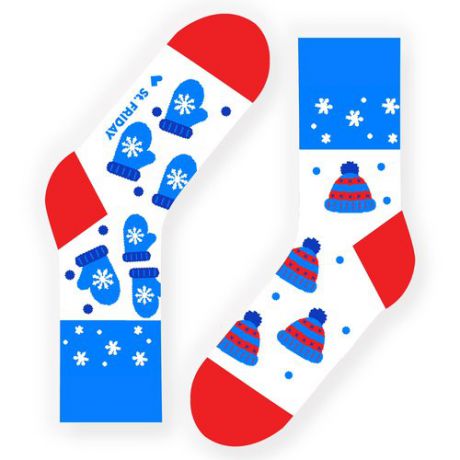 Носки дизайнерские, St.Friday Socks, размер 38-41, белый