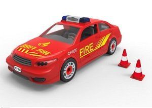 Сборная модель, Игровой Набор, Revell Набор для детей: "Пожарная легковая машина" картонная коробка 810