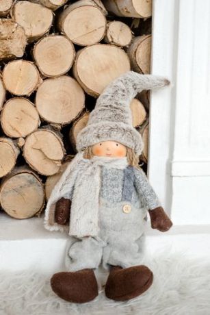 Интерьерная кукла, Sweet Home Мальчик в зимнем костюме 40см 4002В