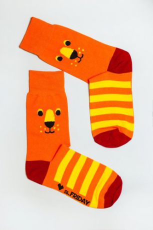 Носки дизайнерские St.Friday Socks размер 47-50, ораанжевый