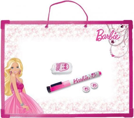 Доска "Пиши-стирай" Barbie 42*30,5*1см (маркер+лас+магниты) BRAB-US1-Z150098