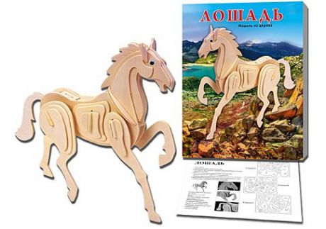 Сборная модель Лошадь (3 листа) (арт. МД-8393)