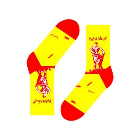 Дизайнерские носки St.Friday Socks, размер 34-37, желтый