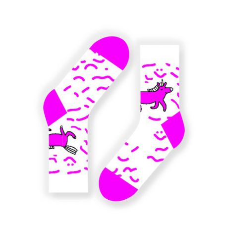Дизайнерские носки St.Friday Socks, размер 34-37, белый