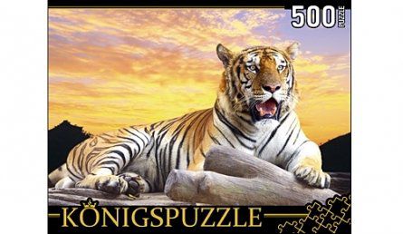 Пазл, Konigspuzzle 500эл.Бенгальский Тигр Гик500-8297