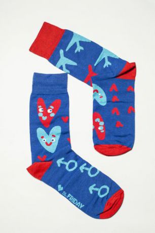 Носки дизайнерские St.Friday Socks размер 42-46, синий