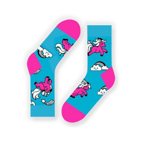 Дизайнерские носки St.Friday Socks, размер 34-37,бирюза