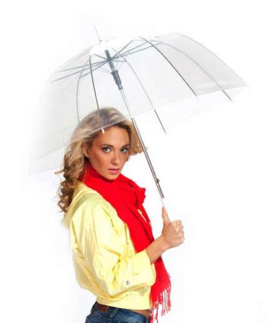 Зонт-трость прозрачный Прозрачный корпус