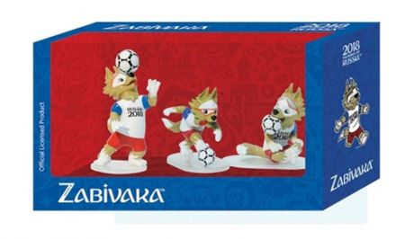 Сувенир, Фигурки FIFA 2018 Набор 3, ПВХ, 6см., 3шт. в подарочной коробке