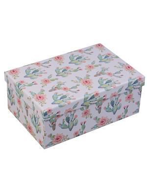 Коробка подарочная Watercolour cactus 19*12*8.5см, картон, Kairui