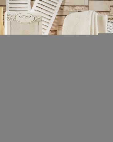 Полотенце Irya Romantic 85х150 см с гипюром, кремовое