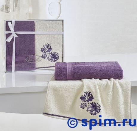 Комплект полотенец Karna Rodos, фиолетовый