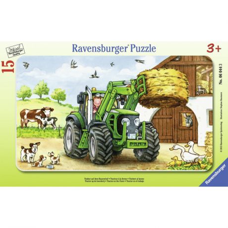 RAVENSBURGER Пазл Трактор на ферме 15 деталей