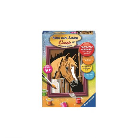 RAVENSBURGER Картина по номерам Лошадь в стойле