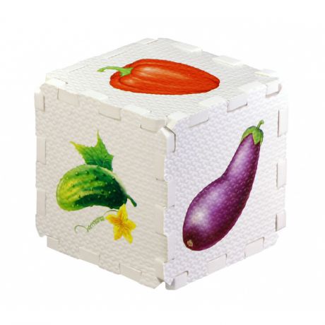 Робинс Развивающий кубик-пазл Овощи