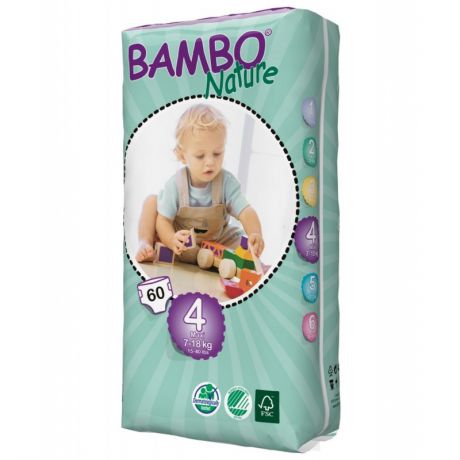 Bambo Nature Подгузники Maxi 7-18 кг 60 шт