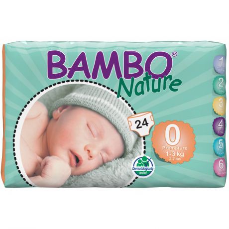 Bambo Nature Подгузники Premature 1-3 кг 24 шт