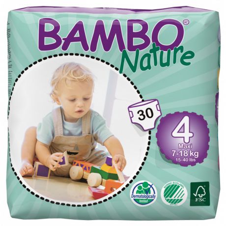 Bambo Nature Подгузники Maxi 7-18 кг 30 шт