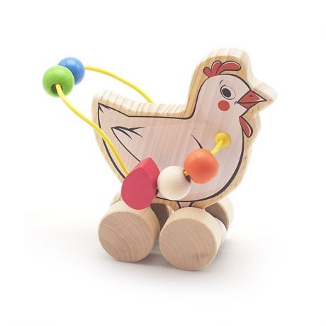 Мир деревянных игрушек Лабиринт-каталка Курица