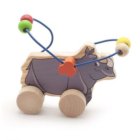 Мир деревянных игрушек Лабиринт-каталка Носорог