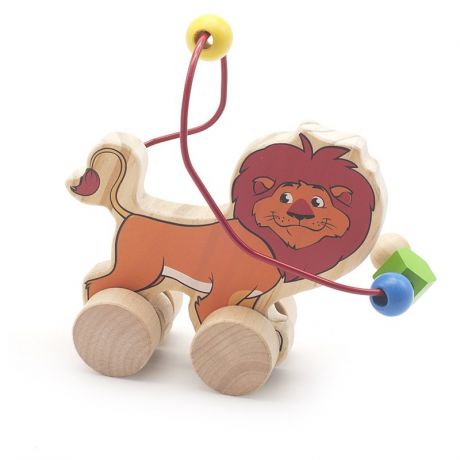 Мир деревянных игрушек Лабиринт-каталка Лев
