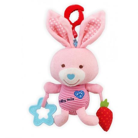 Baby Mix Игрушка-подвеска Кролик розовый