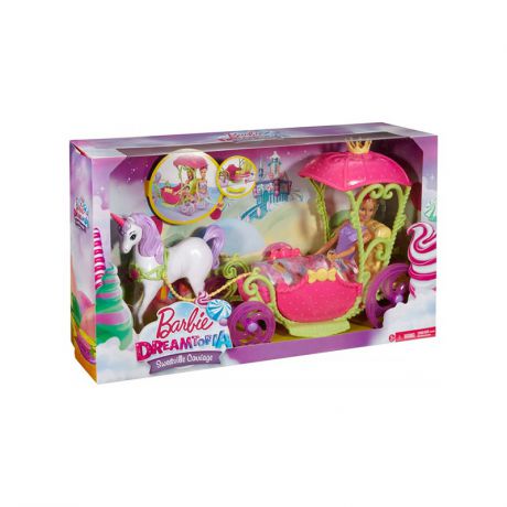 Mattel Игровой набор Barbie Конфетная карета и кукла