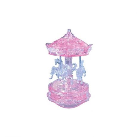 Crystal puzzle 3D головоломка Карусель розовая 83 детали