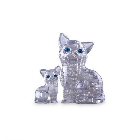 Crystal puzzle 3D головоломка Кошка серебристая 48 деталей