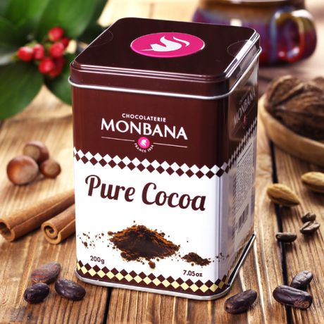 Какао Monbana "Pure Cocoa" натуральное (200 г)